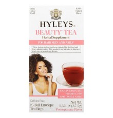 Hyleys Tea, Beauty Tea, гранатовий чай, без кофеїну, 25 чайних пакетиків у фользі по 1,5 г (0,05 унції)