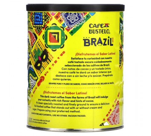 Café Bustelo, бразильська суміш, мелена кава, 283 г (10 унцій) Café Bustelo, бразильська суміш, мелена кава, 283 г (10 унцій)