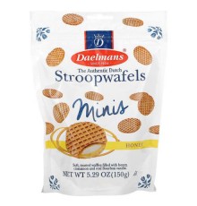 Daelmans, Міні Stroopwafels, мед, 5,29 унції (150 г)