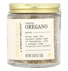 Simply Organic, Single Origin, турецький орегано, 0,52 унції (15 г)