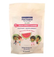Wiley's Finest, Plant Powered Nutrition, веганські жувальні таблетки з омега-3, для дітей, Watermelon Wonder, 131 мг, 30 жувальних таблеток