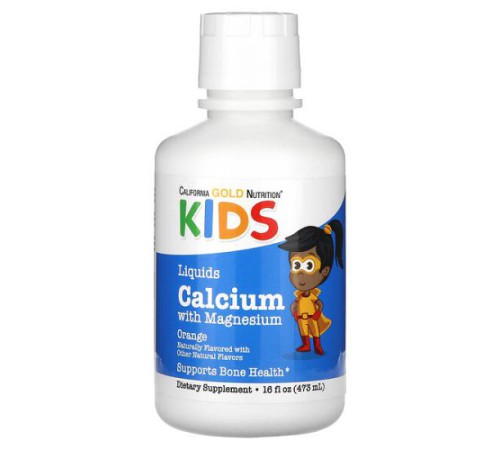 California Gold Nutrition, рідкий кальцій із магнієм для дітей, апельсин, 473 мл (16 рідк. унцій) California Gold Nutrition, рідкий кальцій із магнієм для дітей, апельсин, 473 мл (16 рідк. унцій)