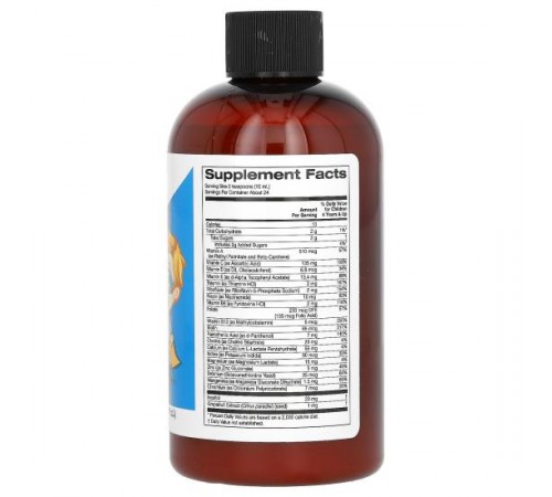 California Gold Nutrition, рідкі мультивітаміни та мікроелементи для дітей, без спирту, з натуральним смаком апельсина та манго, 237 мл (8 рідк. унцій) California Gold Nutrition, рідкі мультивітаміни та мікроелементи для дітей, без спирту, з натуральним смаком апельсина та манго, 237 мл (8 рідк. унцій)