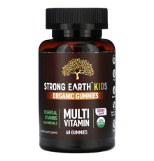 YumVs, Органічні жувальні таблетки для дітей від Strong Earth, мультивітаміни, ягоди, 60 шт