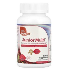 Zahler, Junior Multi™, комплекс мультивітамінів для прийому один раз на день, натуральна вишня, 90 жувальних таблеток