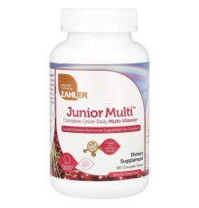 Zahler, Junior Multi™, комплекс мультивітамінів для прийому один раз на день, натуральна вишня, 180 жувальних таблеток