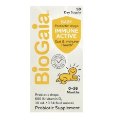 BioGaia, Baby Protectis, краплі для підтримки імунітету від 0 до 36 місяців, 10 мл (0,34 рідк. унції)