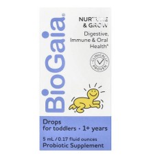 BioGaia, Nurture & Grow Drops, для дітей від 1 року, 5 мл (0,17 рідк. унції)