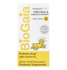 BioGaia, Protectis Baby, пробіотичні краплі з вітаміном D3 для дітей, 10 мл (0,34 рідк. унції)