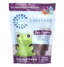 Creekside Natural Therapeutics, Children's Zen Comfort, малина, 60 жувальних таблеток із фруктами, 9,3 унції