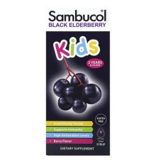 Sambucol, Kids, сироп із чорною бузиною, для дітей від 2 років, ягідний смак, 120 мл (4 рідк. унції)