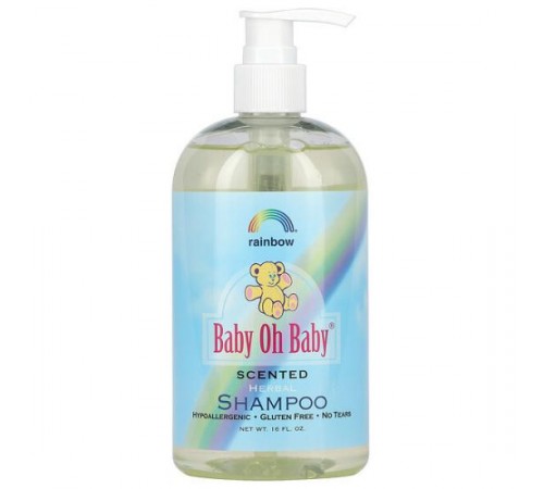Rainbow Research, Baby Oh Baby, трав'яний шампунь, ароматизований, 16 рідких унцій Rainbow Research, Baby Oh Baby, трав'яний шампунь, ароматизований, 16 рідких унцій