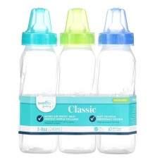 Evenflo Feeding, Classic Bottles, Standard, 0+ Months, Slow, 3 Bottles, 8 oz (240 ml) Each