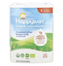 Happy Family Organics, органічна дитяча суміш, суха молочна суміш із залізом, для дітей 0–12 місяців, 650 г (22,9 унції)