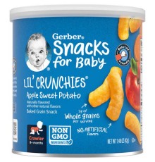 Gerber, Lil' Crunchies, для дітей від 8 місяців, яблуко та батат, 42 г (1,48 унції)