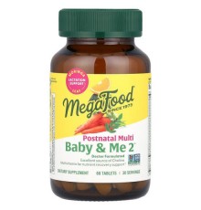 MegaFood, Baby & Me 2™, мультивітаміни для підтримки після пологів, 60 таблеток