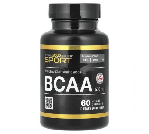 California Gold Nutrition, BCAA, амінокислоти з розгалуженими ланцюгами AjiPure®, 500 мг, 60 рослинних капсул California Gold Nutrition, BCAA, амінокислоти з розгалуженими ланцюгами AjiPure®, 500 мг, 60 рослинних капсул