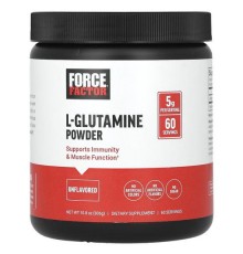 Force Factor, L-глютамін у порошку, без смакових добавок, 306 г (10,8 унції)