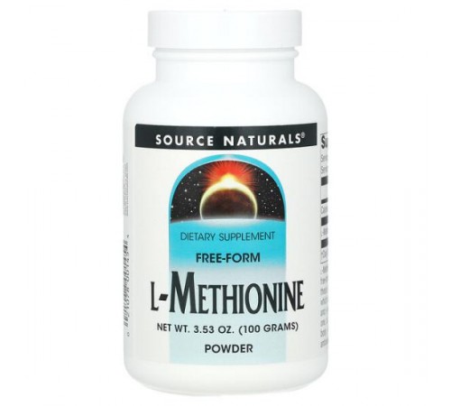 Source Naturals, L-метіонін у вигляді порошку, 100 г (3,53 унції)