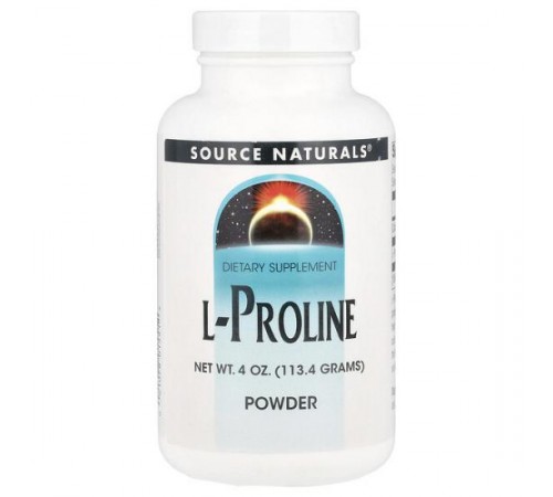 Source Naturals, L-пролін у вигляді порошку, 113,4 г (4 унції)