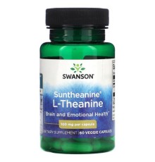 Swanson, Suntheanine, L-теанін, 100 мг, 60 вегетаріанських капсул