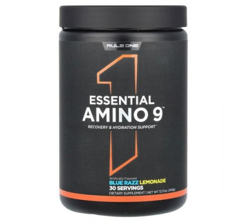 Rule One Proteins, Essential Amino 9, лимонний синій, 345 г (12,17 унції) Rule One Proteins, Essential Amino 9, лимонний синій, 345 г (12,17 унції)