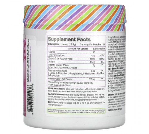 Top Secret Nutrition, The Essential Aminos, малиновий шербет, 315 г (11,11 унції) Top Secret Nutrition, The Essential Aminos, малиновий шербет, 315 г (11,11 унції)