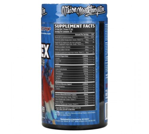VMI Sports, Aminogenex, EAA/BCAA, Patriot Pop, 525 г (18,52 унції) VMI Sports, Aminogenex, EAA/BCAA, Patriot Pop, 525 г (18,52 унції)