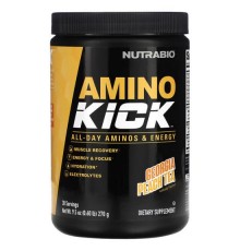 NutraBio, Amino Kick, грузинський персиковий чай, 270 г (0,6 фунта)