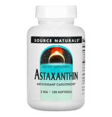 Source Naturals, Астаксантин, 2 мг, 120 м'яких капсул