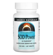 Source Naturals, порошок СОД, 250 мг, 60 таблеток