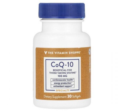 The Vitamin Shoppe, коензим Q10, 100 мг, 30 капсул