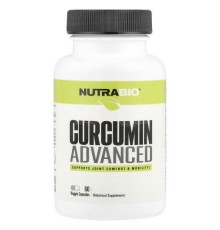 NutraBio, Curcumin Advanced, 60 рослинних капсул