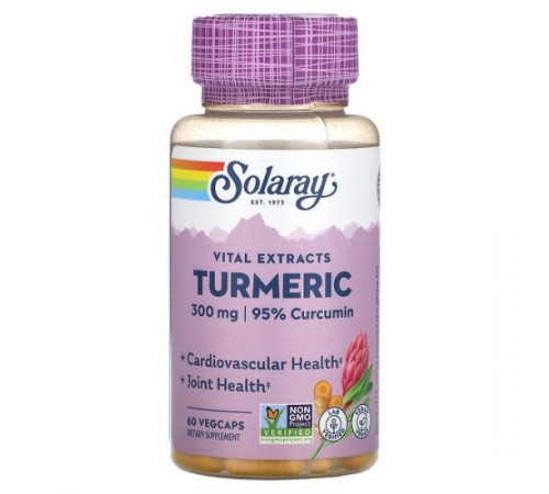 Solaray, Turmeric Root Extract, 300 mg, 60 VegCaps Solaray, Turmeric Root Extract, 300 mg, 60 VegCaps