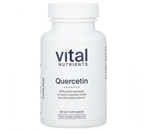 Vital Nutrients, Кверцетин, 250 мг, 100 вегетаріанських капсул Vital Nutrients, Кверцетин, 250 мг, 100 вегетаріанських капсул