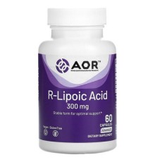 Advanced Orthomolecular Research AOR, R-ліпоєва кислота, 300 мг, 60 вегетаріанських капсул