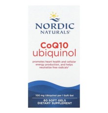 Nordic Naturals, коензим Q10, убіхінол, 100 мг, 60 капсул