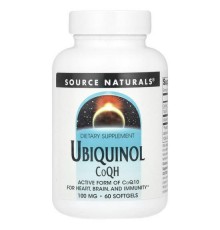 Source Naturals, коген-QH з убіхінолом, 100 мг, 60 капсул