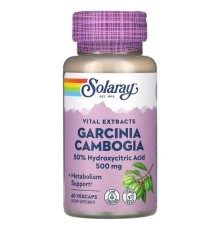 Solaray, гарцинія камбоджійська (Garcinia cambogia), 500 мг, 60 капсул Vegcaps