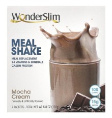 WonderSlim, Meal Shake, крем-мокко, 7 пакетиків по 28 г