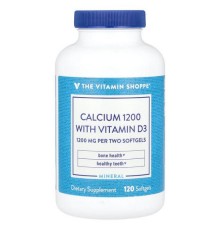 The Vitamin Shoppe, кальцій 1200 з вітаміном D3, 120 капсул