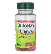 Dulcolax, фруктові шматочки, вишня й ягоди, 30 жувальних шматочків