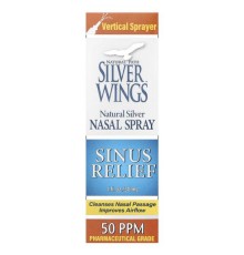 Natural Path Silver Wings, Назальний спрей із натуральним сріблом, засіб для полегшення носових пазух, 50 част./млн, 30 мл (1 рідк. унція)