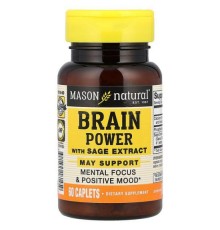 Mason Natural, Brain Power з екстрактом шавлії, 60 капсул