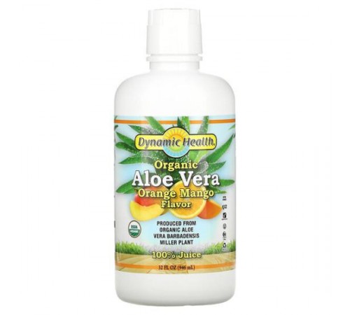 Dynamic Health, Organic Aloe Vera, Orange Mango Flavor, 32 fl oz (946 ml)