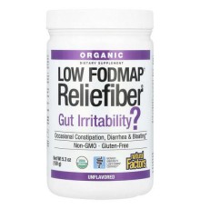 Natural Factors, Organic Low Fodmap†, Reliefiber®, без смакових добавок, 150 г (5,3 унції)