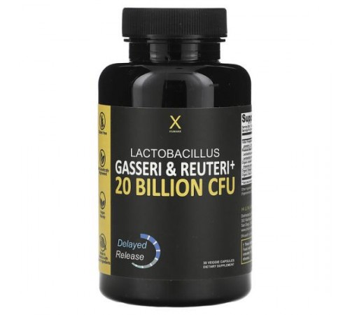 Humanx, Lactobacillus gasseri & Reuteri+, 20 млрд КУО, 30 рослинних капсул