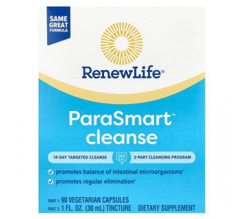 Renew Life, ParaSmart Cleanse, 14-денна програма очищення спрямованої дії, 2 компоненти