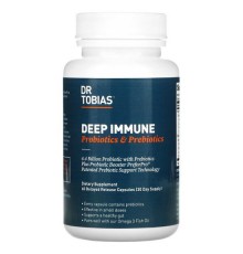 Dr. Tobias, Deep Immune, пробіотики та пребіотики, 60 капсул із відстроченим вивільненням