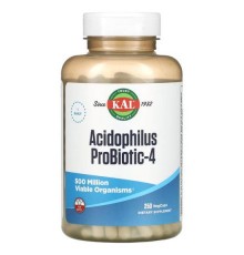 KAL, Acidophilus Probiotic-4, 250 Veggie Caps